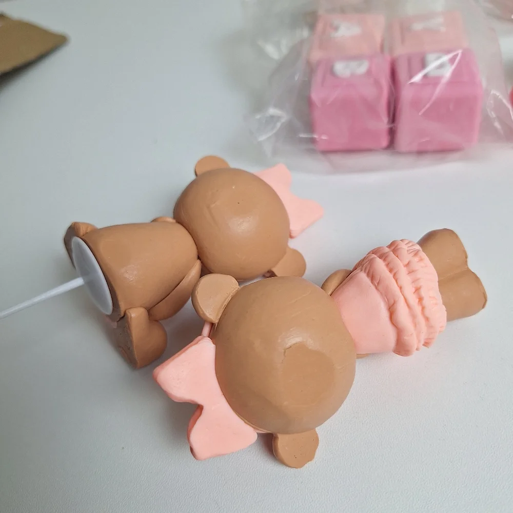 27 Pcs Teddy Bears Birthday Cake Toppers Decorations Baby Girl